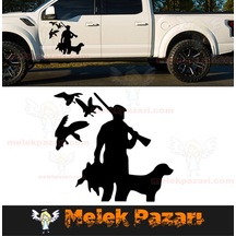 Avcı Ve Köpeği, Avcılık Oto Sticker