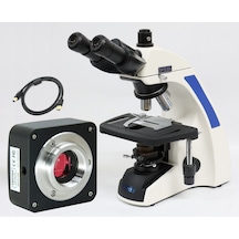 Ece Opto-edu Dijital Mikroskop Laboratuvar Araştırma Mikroskobu Trinoküler 2000x Yüksek Kontrastlı Infinity Plan Optik Sistem Ve 8.0mp Mikroskop Kamerası Usb Bağlantılı Alüminyum Bavulda