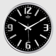 Premium Serisi Metal Çerçeveli Kabartma Rakamlı Bombe Camlı 35 Cm Duvar Saati Gri Diğer