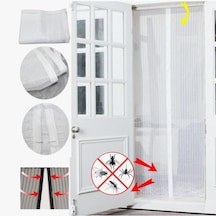 Kapı Sinekliği 2 Adet 60cmx210cm Mıknatıslı Manyetik Sineklik Tülü Kolay Montaj Perde 1 Adet