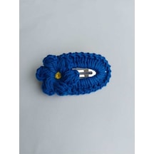 Amigurumi Örgü Çıtçıt Toka Saks Mavi Tek Ebat Çok Renkli