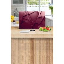 Kırmızı Üçgen Desenli Cam Kesme Tahtası - Cam Kesme Tablası 20