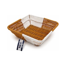 Kare Hasır K.rengi - Beyaz Ekmek Sepeti 24cm Bx40 Renkli