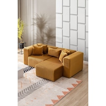 Katt Modüler Ekstra Rahat İskeletli 2 Li Koltuk 10 Renk Hardal