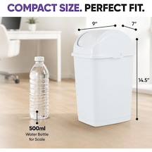2,6 Litre Küçük Slim Trash Can Beyaz