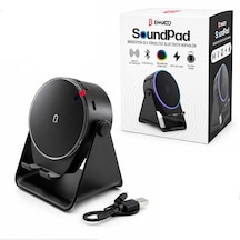Soundpad 5ın1 - 5w - 2000mah Temas İle Ses Yükseltme - Telefon Stand - Usb-c Şarj Siyah İndiksiyon S