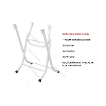 katlanır masa ayağı-orta boy-beyaz renk