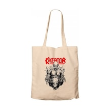 Kreator Devil Inside Krem Kanvas Bez Çanta Krem