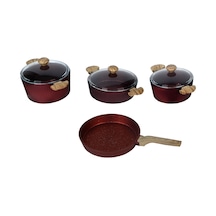 Febern Premium Bio Granit Alüminyum Döküm Nisch Tencere Seti Metalik Kırmızı-siyah Kulp Febern Premium Bio Granit Alüminyum Döküm Nisch Tencere Seti Metalik Kırmızı-siyah Kulp