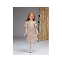 LC Waikiki Alıta Cıty Farkıyla Lcw Kids Sarı Payetli Kız Çocuk Abiye Elbise Sari - 928242570 Sari