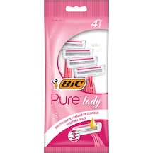 Bic Pure 3 Lady 3 Bıçaklı Kadın Tıraş Bıçağı 4'lü 2 Adet