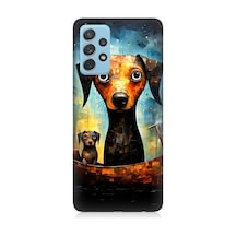 Samsung Galaxy A72 Uyumlu Köpek Ve Sandal Desenli Silikon Kılıf