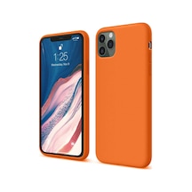 Apple iPhone Uyumlu 11 Pro Kılıf First Silikon - Turuncu Bz8683140900854
