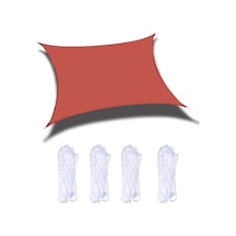 Açık Bahçe Yüzme Havuzu Güneş Tente Güneşlik Yelken Yağmur Su Geçirmez Gölgelik, 2m X 1.8m Kırmızı