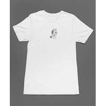 Bumeta Bluey Sevimli Köpek Kardeşler Mackenzie Unisex Tişört T-shirt Beyaz