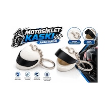 Motosiklet Anahtarlık , Beyaz Motosiklet Kaskı Şeklinde Anahtarlık , Hediyelik Kask Motor Anahtarlığ