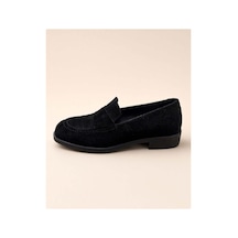 37brandshoes Siyah Süet Penny Loafer Siyah Siyah