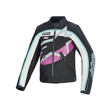 Alpinestars Idles Korumalı Kadın Motosiklet Montu Siyah Beyaz Mor