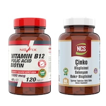 Çinko Zinc Bisglisinat 60 Tablet B12 Folic Acid&Biotin 120 Tab