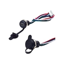 Ayt Intercom Ic-266t-2 Pano Tip Type-c Şase Dişi 5 Pin Soketli Şarj Ve Data Bağlantı Modülü Soket Su Geçirmez