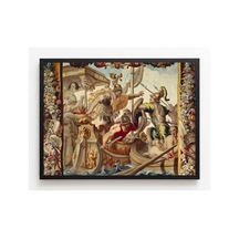 Klasik Sanat Van Leefdael Actium Deniz Savaşı Çerçevesiz Poster 21x30 Cm A4 Tablo Klasik Sanat
