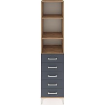 Hyperion Dolap 3 Raflı 5 Çekmeceli 44x44x195 Çam-antrasit Çam