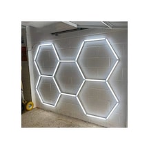 Ct-9082 Anzer Led Lineer Hexagon Altıgen Showroom Lambası Armatür Beyaz Işık 360