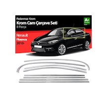 Renault Fluence Krom Cam Çerçeve Seti 8 Prç 2010 Üzeri