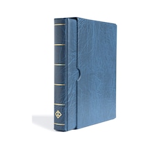 Leuchtturm Varıo F Dar Kasetli Klasör 255x325x60mm Kağıt Para, Pul, Zarf Ve Efemera Koleksiyonlarınız İçin İdealdir , Mavi Kapak