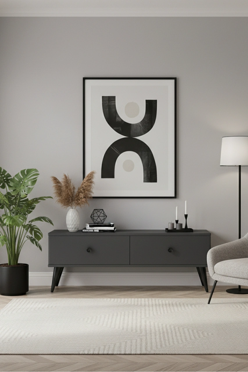Tsa1202a - Mona Tv Stand Antrasit 120cm Antrasit