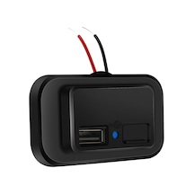 Dianziye Oto Usb Şarj Cihazı 12-24v 5v 3.1a Siyah Kısa Kablolu, Delme Yok Otomatik Yaylı Kapaklı Araç Şarj Adaptörü