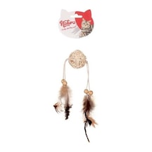 Natura PTC-011 25 CM Uzun Tüylü Bambu Top Kedi Oyuncağı