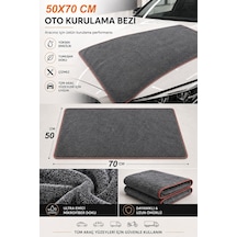 70x50 Cm Büyük Boy Mikrofiber Oto Yıkama Ve Araba Kurulama Bezi Ekstra Su Emici Temizlik Bezi