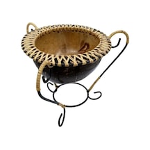 Hindistan Cevizi Şekerlik Spiral Coconut Metal Ayaklı Coconat Kase No 1