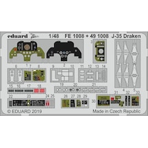 Eduard Fe1008 1/48 Ölçek, J-35 Draken 1/48 Ölçek, For Hasegawa