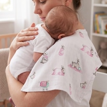 % 100 Pamuk Müslin Bebek Omuz Bezi 5 Li Bébé Lapin Rose Clothmp3519