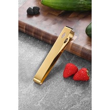 Çelik 16,2 Cm Gold Buz Ve Şeker Maşası Mt128sr