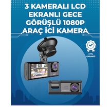 Gece Görüşlü 3'lü Araç Kamerası Geri Görüş Destekli, 170 Geniş Açı - Lisinya