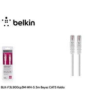 Belkin Blk-F3L900Cp3M-Wh-S 3M Beyaz Cat5  Kablo