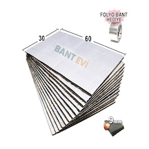 10 Adet 60x30cm Folyolu Oto Ses Isı Yalıtım Pedi 9mm Yapışkanlı