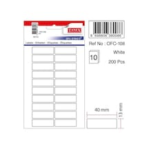 Tanex Ofc-108 Ofis Etiketi Beyaz 10 Lu Paket Beyaz