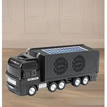 Tır Model Kablosuz Hoparlör Tf Kart Usb Bluetooth Fm Radyo Aux Destekli Bluetooth Speaker Güneş Enerjili Siyah