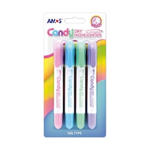 Amos Kalem Pastel Jel Dry 4 Renkli Set, Çok Renkli 124-Pembe