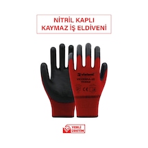 Vıozebra Nitril Eldiven Kırmızı Siyah No:10 2512 1 Adet
