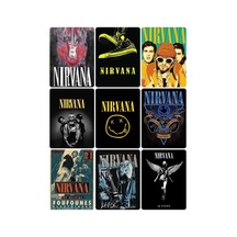 Metallica -nirvana Grubu Desenli Tasarım Mini 9' Lu Fotokart Seti