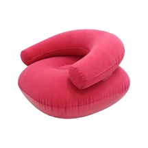 Elmpaly Kırmızı Kamp Şişme Sedir, Ayak Pompalı Katlanır Sırtlık Yumuşak Hızlı Şişirme Kırmızı