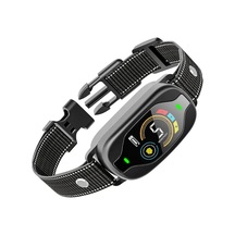 Teltree Köpek Havlama Engelleme Cihazı: Renkli Ekran, Ip67 Su Geçirmez, 3 Mod Ses-titreşim-şok , Akıllı Tanı, Şarjlı, Hassasiyet Ayarı - Siyah