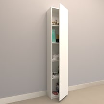 Rafkestir Alina Suntalam Kitaplık ( 40 X 180 Cm ) - Kapaklı Beyaz ( Parlak