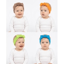 S-mall Ribana Bebek Saç Bandı - 4'lü - 0-3 Yaş - Colorful Çok Renkli
