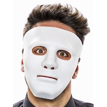 Beyaz - 311 - Renk Hip Hop Anonim Jabbawockeez Dans Maskesi - Aconcept - 18x19 Cm Yetişkin